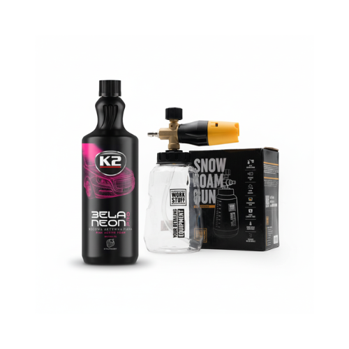 Schaumkanone + Aktivschaum Pink 1000ml (K2PRO + Work Stuff)