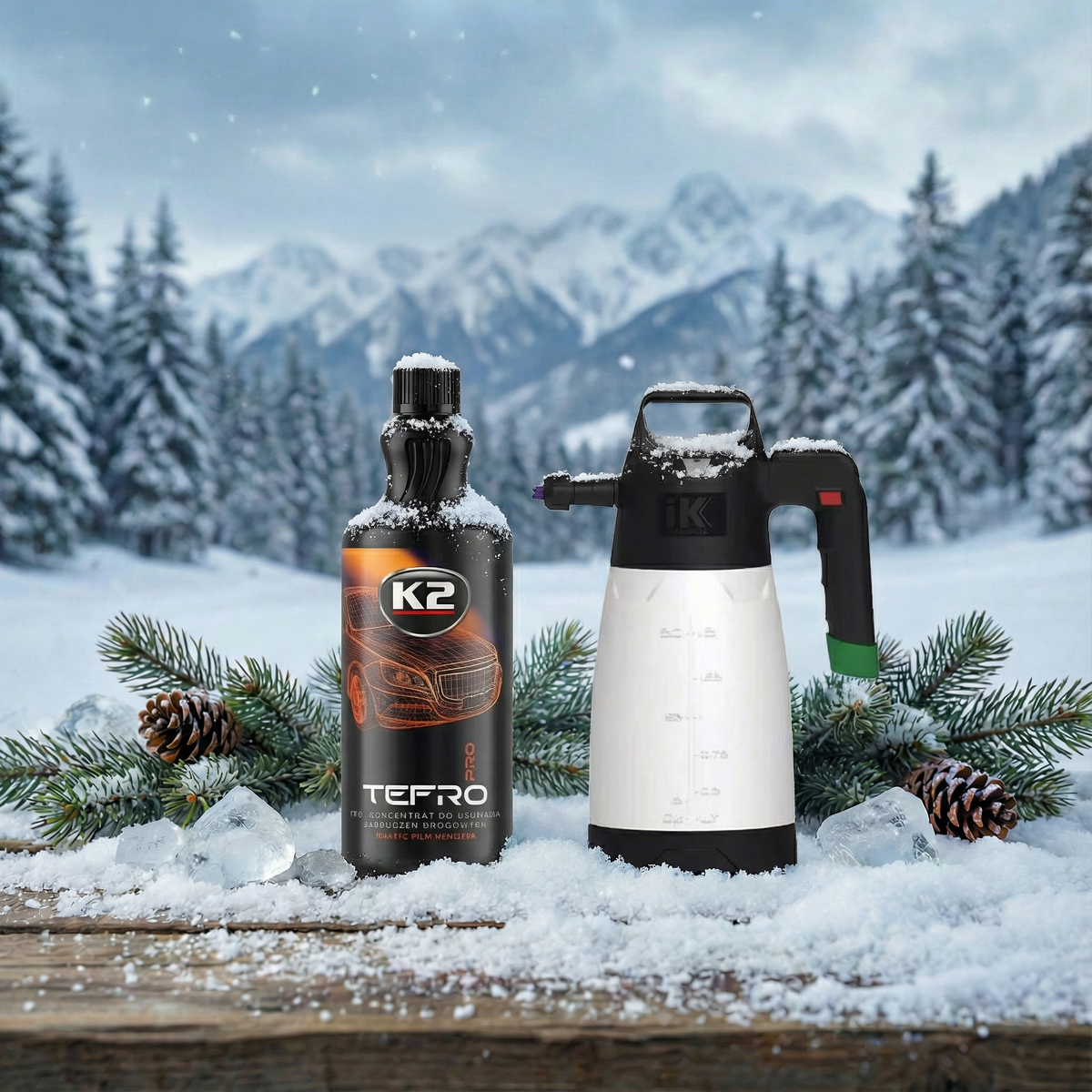 Winter-Reinigungspaket 1000ml (IK Foam Pro 2.0 + K2 Pro Tefro)