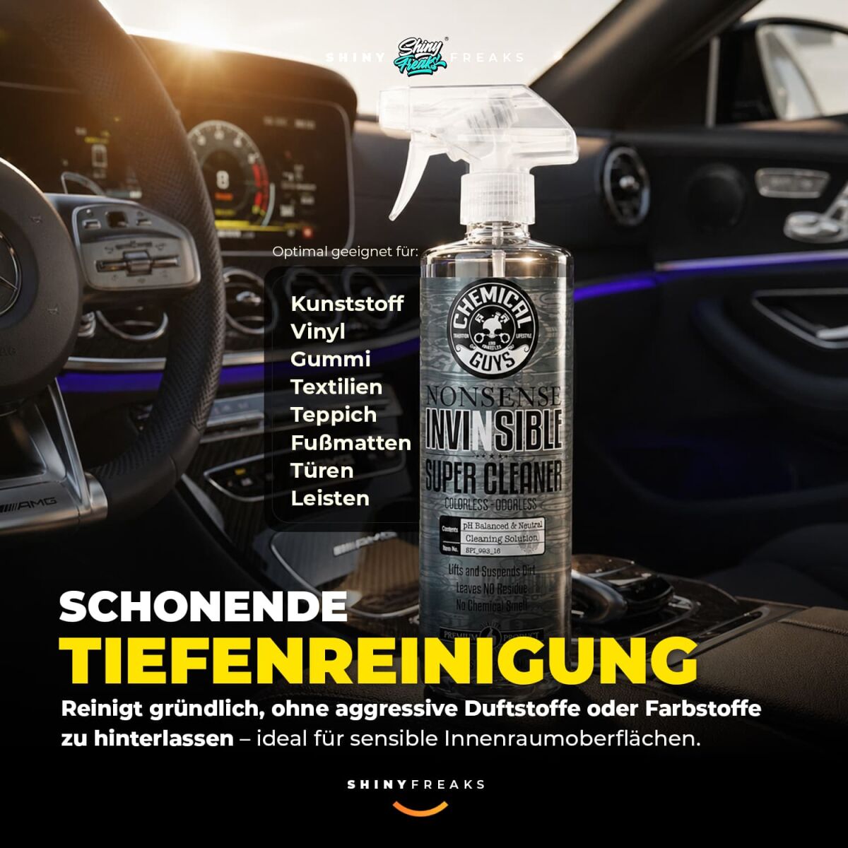 Chemical Guys Nonsense 473 ml – komplet za čiščenje notranjosti – pogled 2