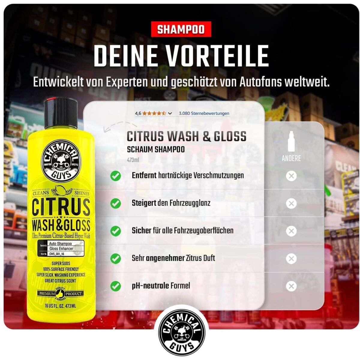 Chemical Guys Citrus Wash & Gloss – komplet z vedrom 16 L – pogled 7