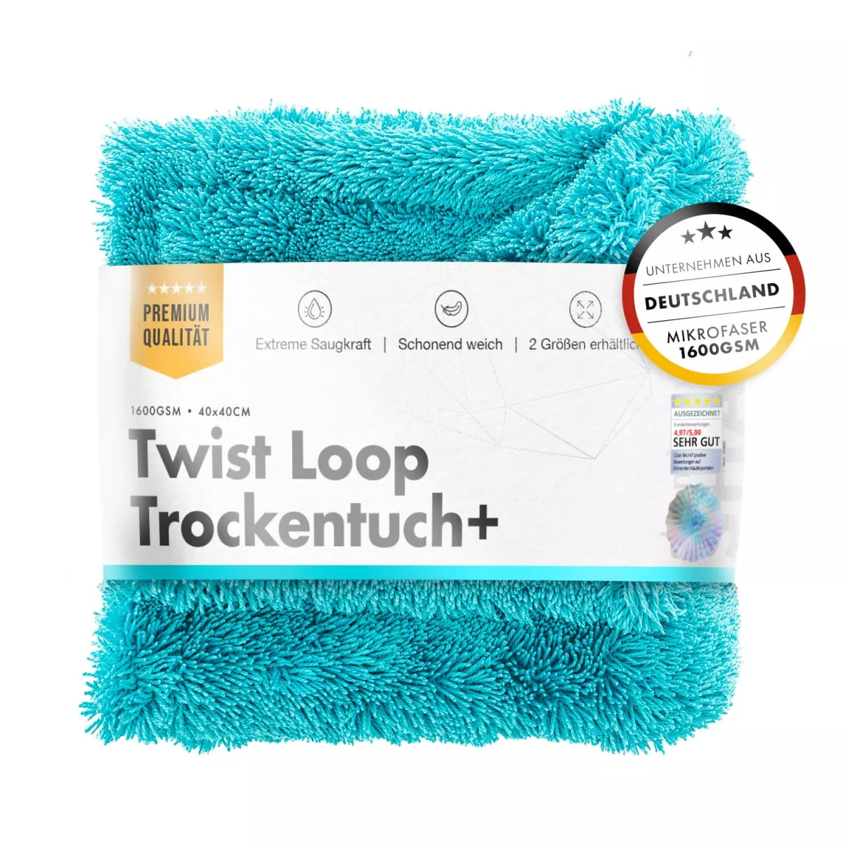 ChemicalWorkz Premium+ Twisted Towel 1600GSM 40×40 cm