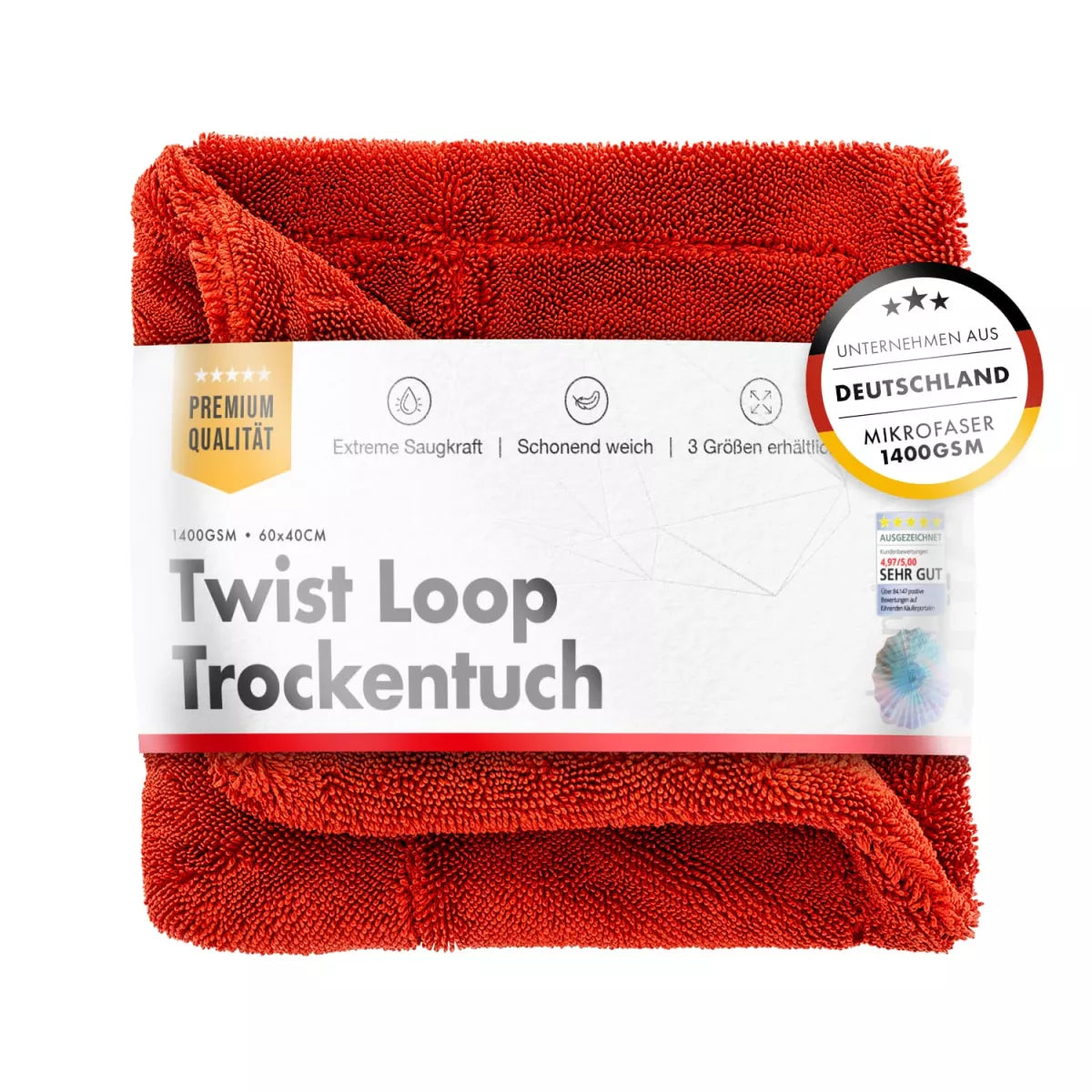 chemicalworkz Shark Twisted Loop Tuch 1400GSM 40x40cm