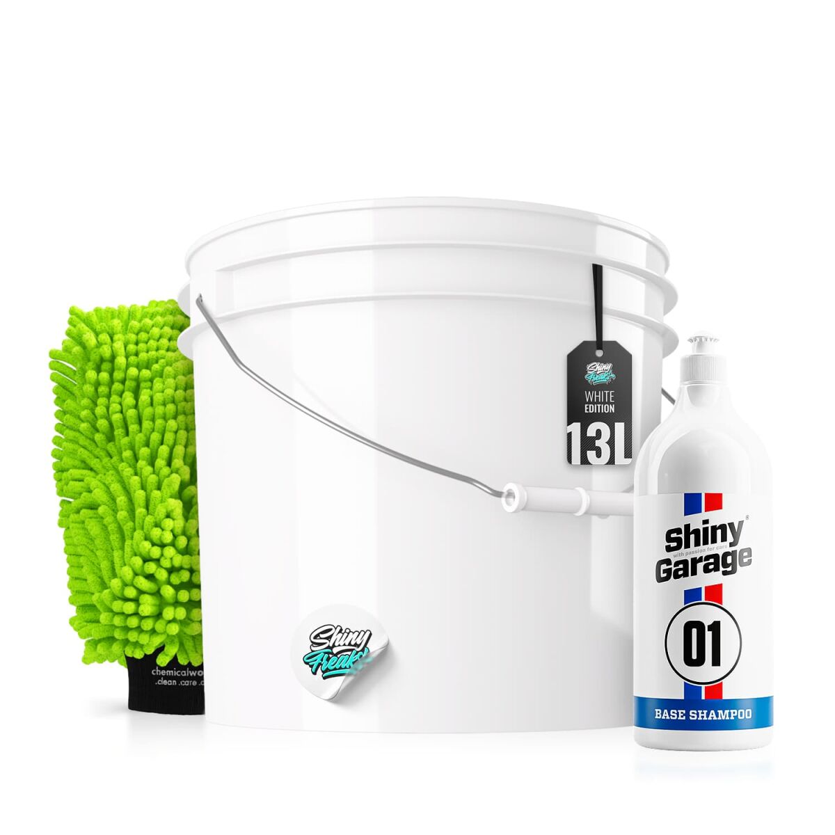 Shiny Garage Base Shampoo – komplet za pranje z vedrom 13 L